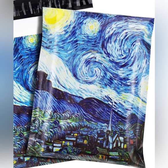 25 10X13 Poly Mailers Starry Night Flat Mailers PRICE IS FIRM - Picture 5 of 5